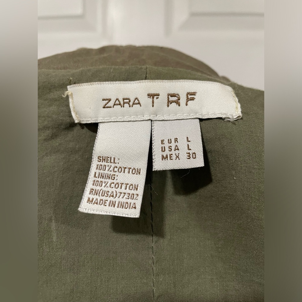Zara TRF green jacket with embroidery / sequins, size EU L - Picture 6 of 8